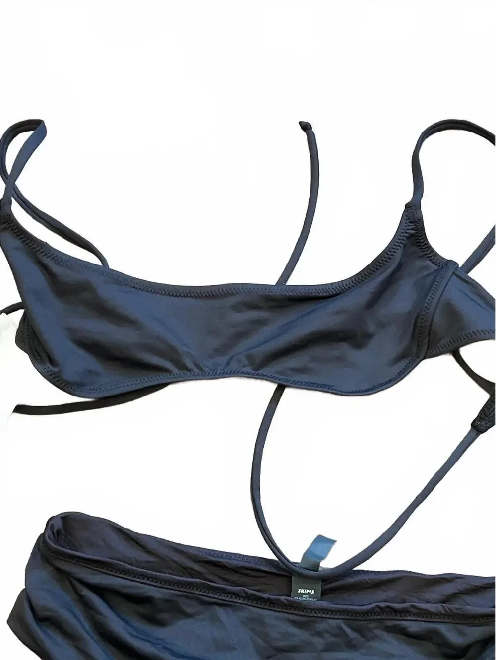 SKIMS Swim Micro Scoop Bikini Top & Signature Swim Mid Waist Bottom ONYX-SET